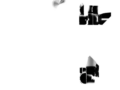 Industrial piece of metal with warning sign 3D model