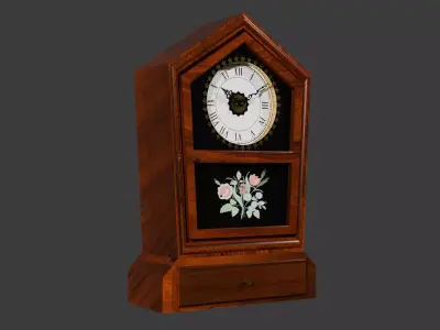 New Haven Style Mantle Clock Low-poly 3D model
