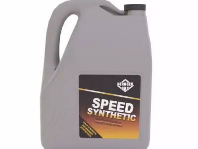 Engine Oil Can  Low-poly 3D model