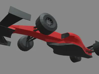 Low Poly Formula 1 Car 01 Low-poly 3D model