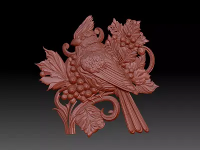Bird  red Cardinal 3D print model
