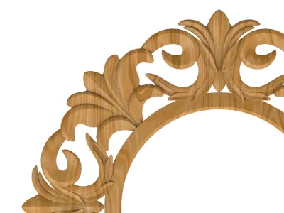 Carved picture frame STL 3D model 95