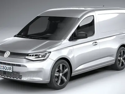 Volkswagen caddy commerce pro van 2022 3D model