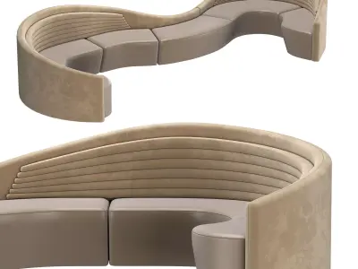 VIP Lounge Lobby sofa 3D model