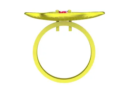 5742 luxury diamond women ring leaf ring  3D print model