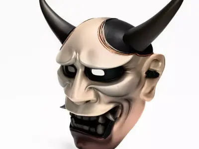 Japanese Hannya Noh Kabuki Nipponese mask toy 3D print model