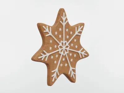 Gingerbread Christmas Cookie 08 3D model