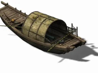 Game Pier - Fishing Boat 2702 3D model