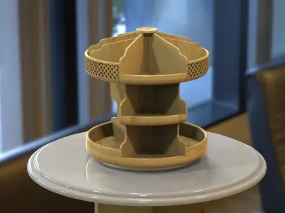 Wooden Kitchen or Restroom Food Organizer 3D print model