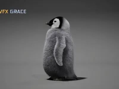 Emperor Penguin Baby  UE Character Asset 3D model