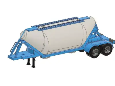 Cement Silo Bulker Scale Model  3D print model