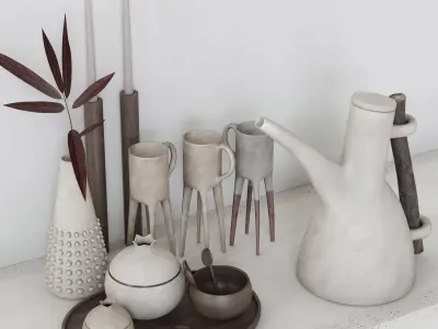 Decorative set D1  3D model