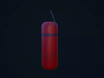 Boxing bag Low-poly 3D model