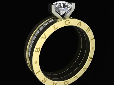BVLGARI RING 3D PRINTING MODEL 3D print model