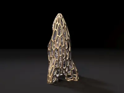 Rocket Voronoi 3D print model