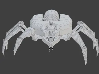 Robot Scarab with Sci-fi engine PBR  3D model