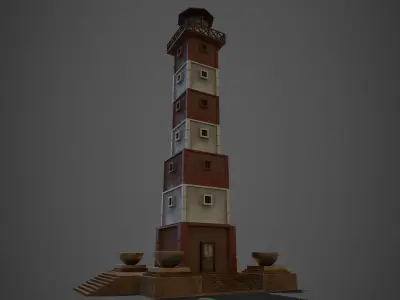 Light House Modular Kit Low-poly 3D model