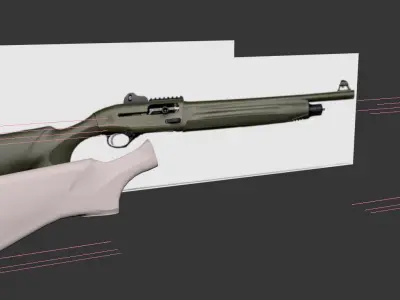 Beretta 1301 Tactical Low-poly 3D model