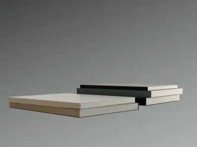 Book collection Lowpoly - 5 books Low-poly 3D model