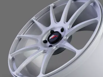 Japan Racing JR11 wheel silver 3D model 3D print model