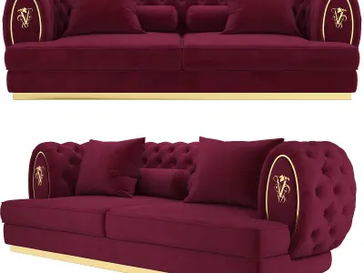 visionnaire oberon sofa 3d model Low-poly 3D model