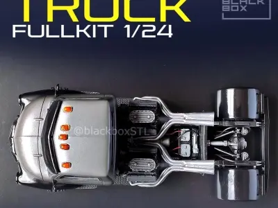 TWIN V8 TRUCK FULL MODELKIT 1-24th 3D print model