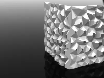 Voronoi 3d Wall Parametric Facade Design Grasshopper Rhino File 3D model