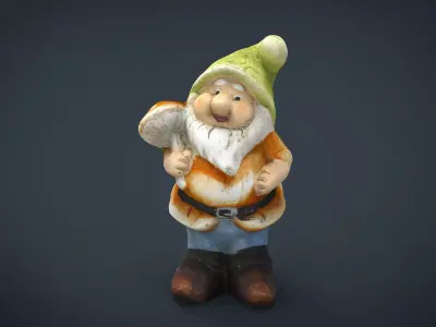 Garden Gnomo Low-poly 3D model