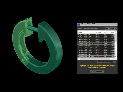 Simple Square Hoop Earring Size Large 3D print model