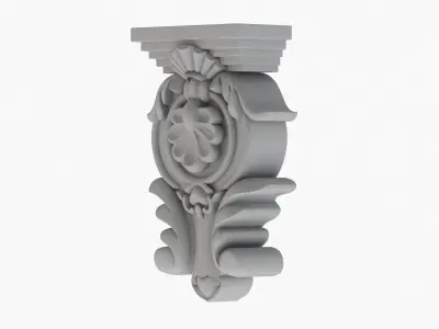 Scroll Corbel 15 3D model