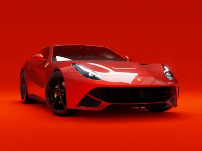Ferrarri F12 Berlinetta Fully Rigged for blender 3D model