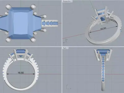ring woman 3D print model 16