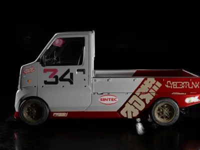 Tuned Suzuki Carry Truck 2002-2013 with original body 3D model