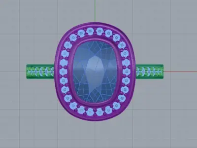 Cushion Halo Ring 633 3D print model