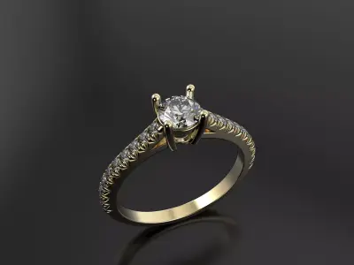 Butterfly cut ring  3D print model