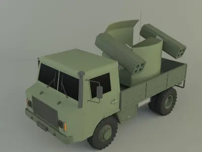 Truck rocket launcher 3D model