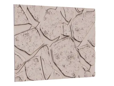 decor set wall panel wall stone relief mural CNC 27  3D model