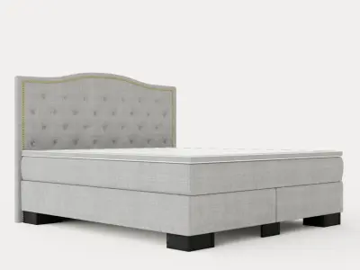 Hilton Luxury Complete Bed Package 180x200 Admiral Headboard Top Low-poly 3D model