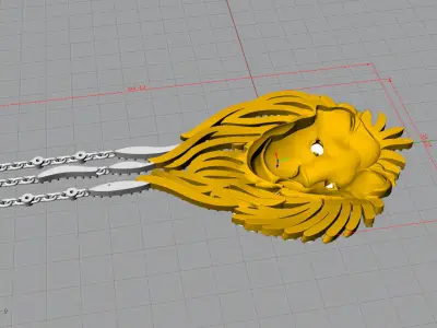  lion pendant 3D print model