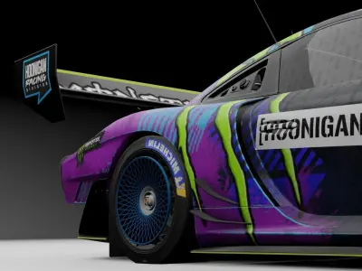Porsche 935 pikes peak tuned  Low-poly 3D model