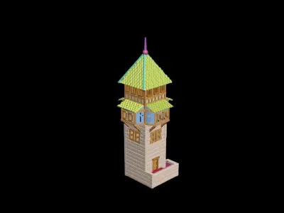 Medieval House 64 3D print model 3D model