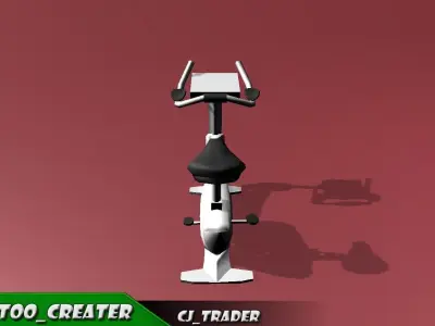low poly Peloton Gym cycle 3D model Low-poly 3D model