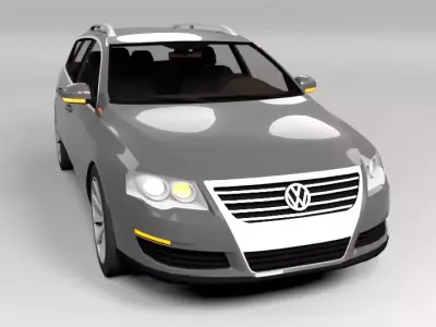 VW VOLKSWAGEN PASSAT VARIANT B6 LOWPOLY Low-poly 3D model