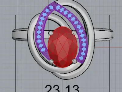 Luxury Jewelry CAD Model ring earrings Free 3D print model