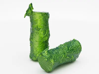 Apricot firewood log 3d scan  3D model