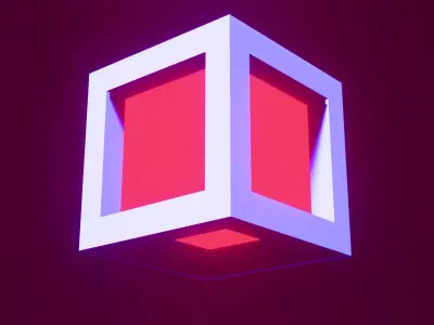 Glowing Cube 3D model