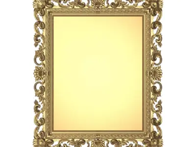 carved frame 3D model