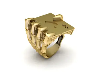 Heart Poker Ring  3d Printable Model 3D print model