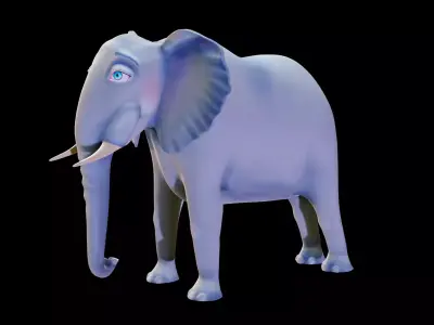 Nice and kind cartoon Elephant- Stylized model 3D model