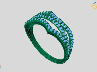 Women Ring 3DM Womens Ring 3d models 3D print model 3D print model 11